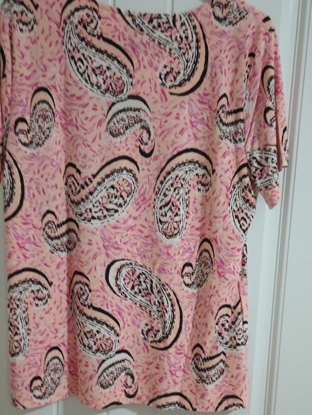 JM Collection Pink Paisley Blouse XL - Super Soft & Lightweight - Picture 3 of 12